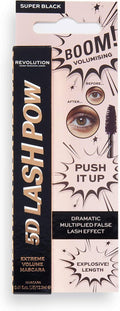 5D mascara package showing volumizing extreme volume mascara for longer, thicker lashes with dramatic false lash effect in super black color