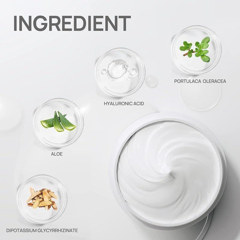 LANBENA cream with aloe, hyaluronic acid, portulaca oleracea, and dipotassium glycyrrhizinate for deep cleansing and blackhead removal