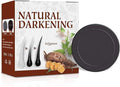 Natural organic hair darkening shampoo bar with Polygonum and Ginseng for gray hair repair and shine maintenance