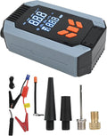 Portable 7200A car starter and air pump power bank with LCD display and tire inflation accessories