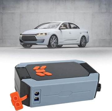 Portable 7200A car starter and air pump power bank with LCD display and 150 PSI inflation capacity for vehicles